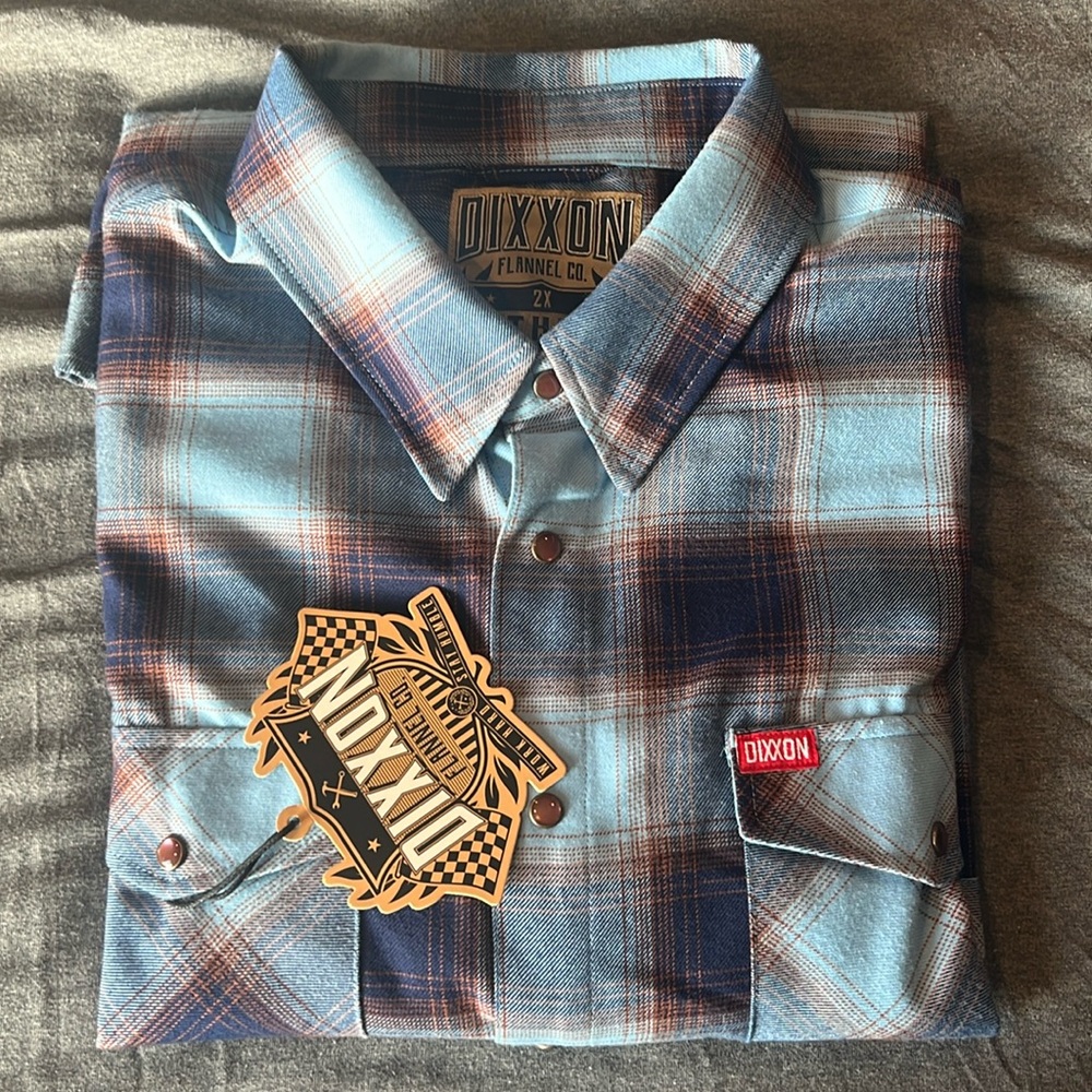 DIXXON - RIVETED - Men's flannel 2XL. New with tags. Not in bag. Worn once.
